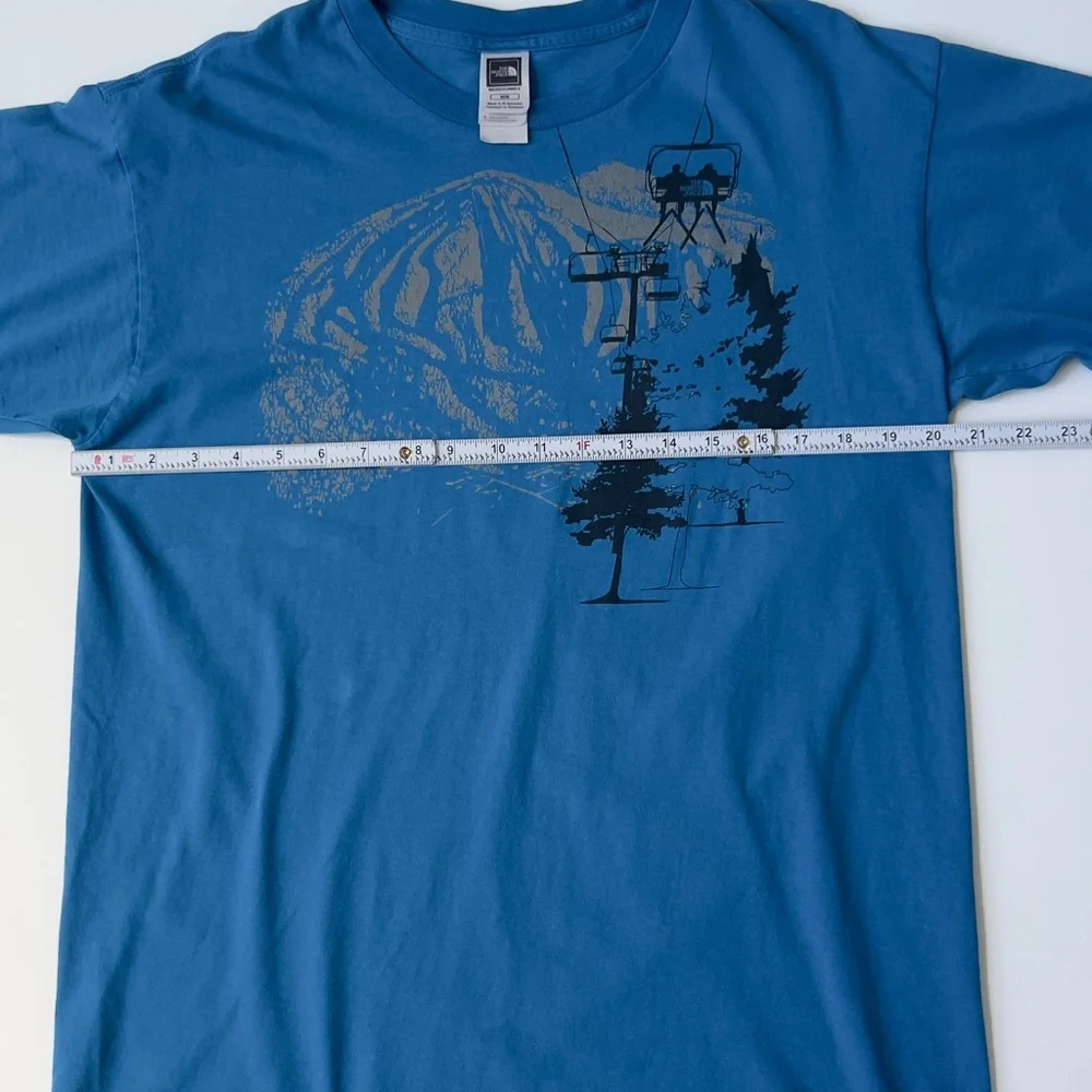 The North Face Blue Graphic Mountain Tee - Casual Men’s Shirt